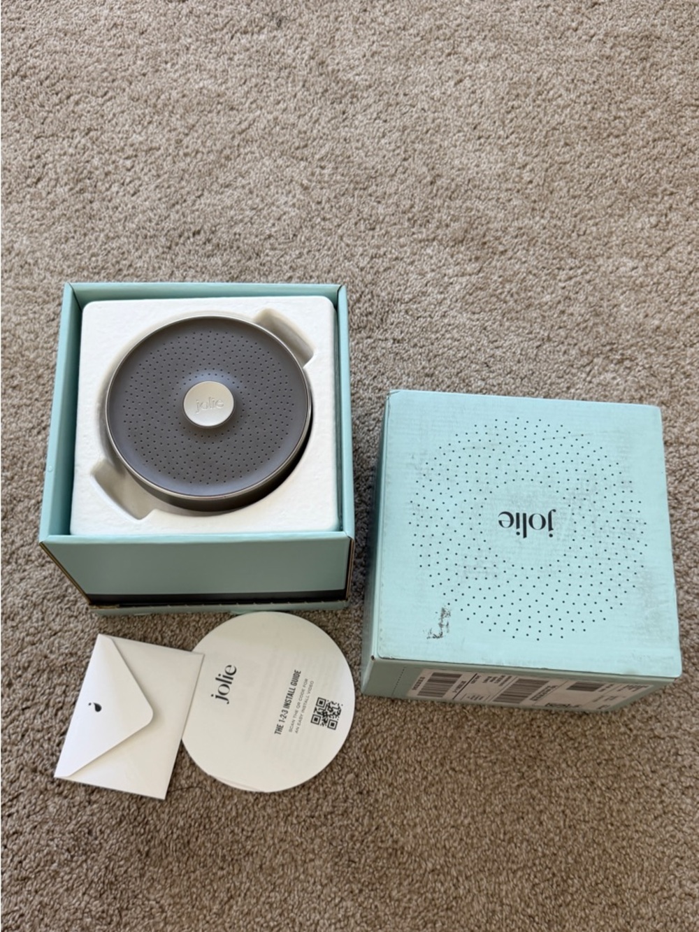 BRAND NEW jolie filtered shower head for heard water